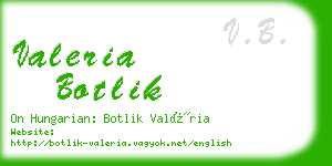 valeria botlik business card